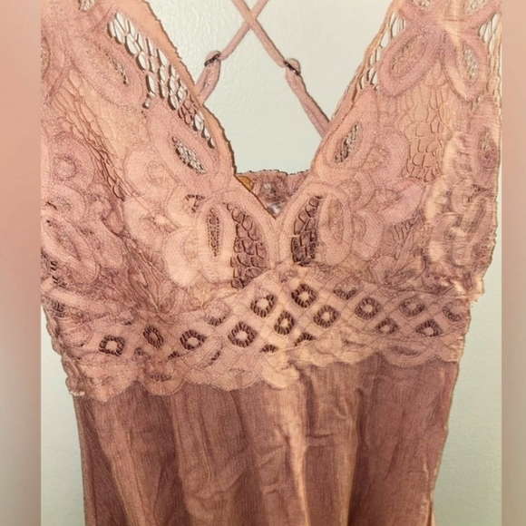 Free People Adella Slip Dress Size XS Rose Pink 🌷 - Picture 2 of 6